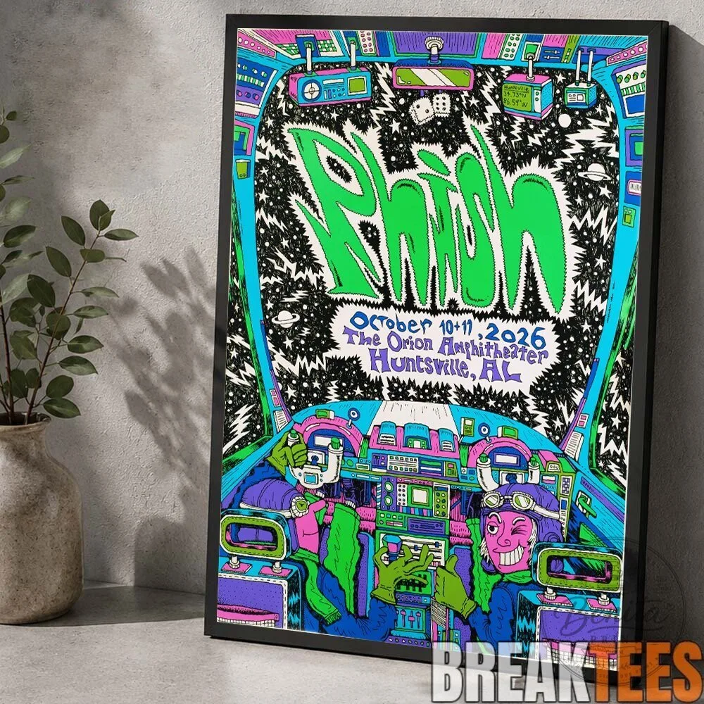 Phish Huntsville 2026 The Orion Amphitheater Concert Poster Wall Art