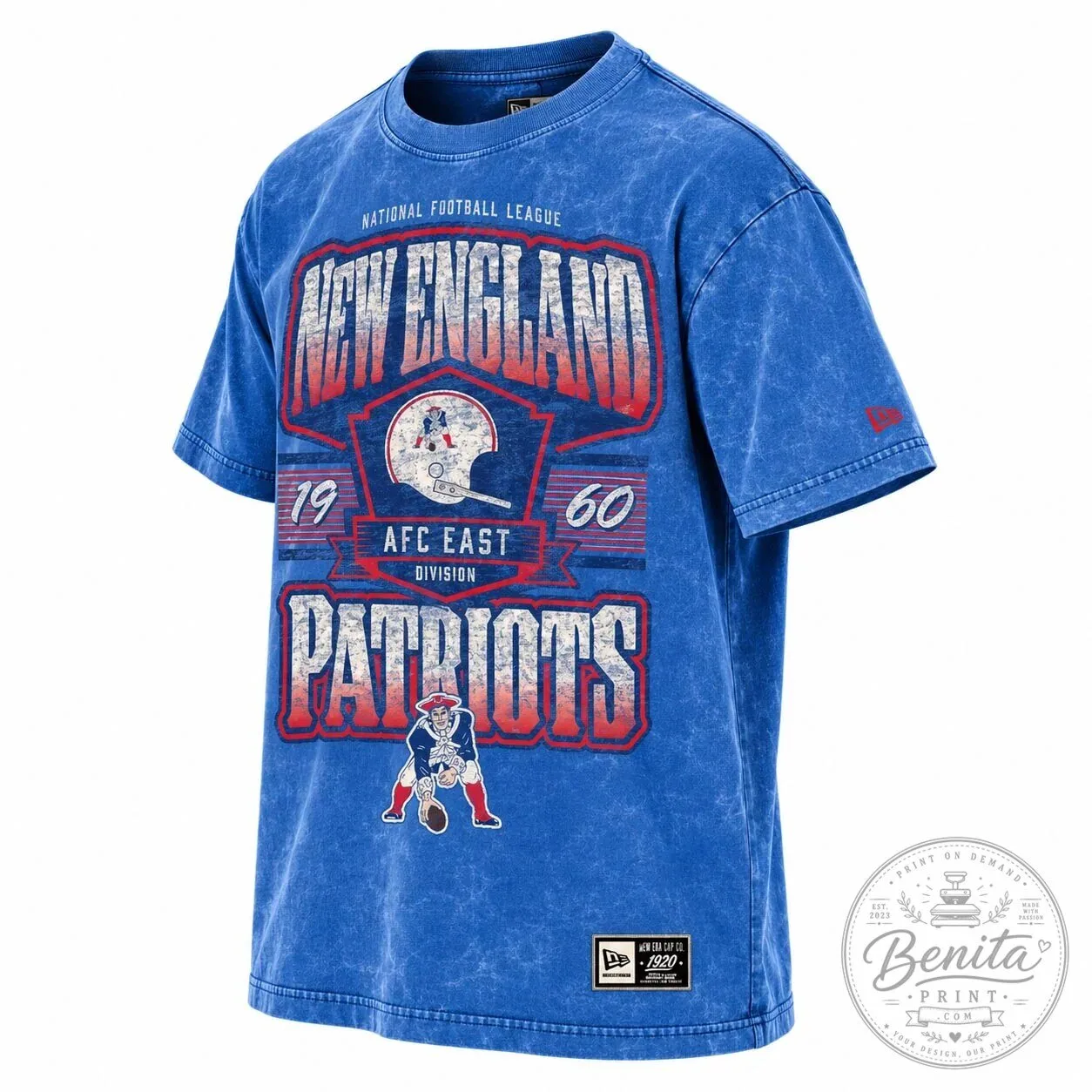 New England Patriots National Football League Vintage Washed Short Sleeve T-Shirt