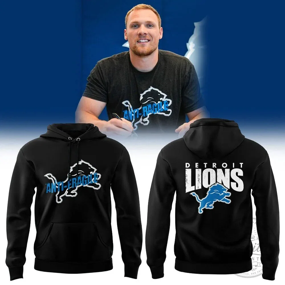 Detroit Lions Jack Campbell Antifragile NFL Football Black Hoodie