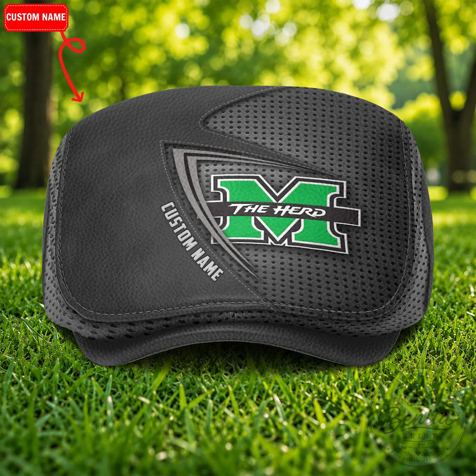 Marshall Thundering Herd NCAA Golf Flat Cap, Custom Name Golfing Hat 10 Marshall Thundering Herd NCAA Golf Flat Cap, Custom Name Golfing Hat