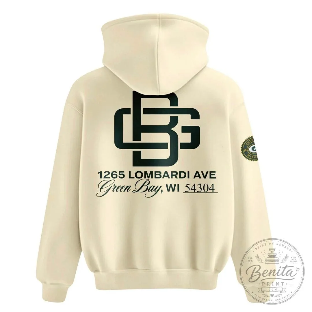 Matt LaFleur Green Bay Packers Cream Hoodie with Hat 10 Matt LaFleur Green Bay Packers Cream Hoodie with Hat