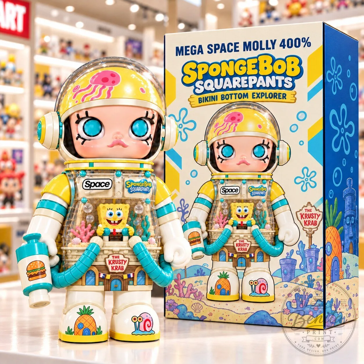 SpongeBob SquarePants Bikini Bottom Explorer Mega Space Molly Figurine