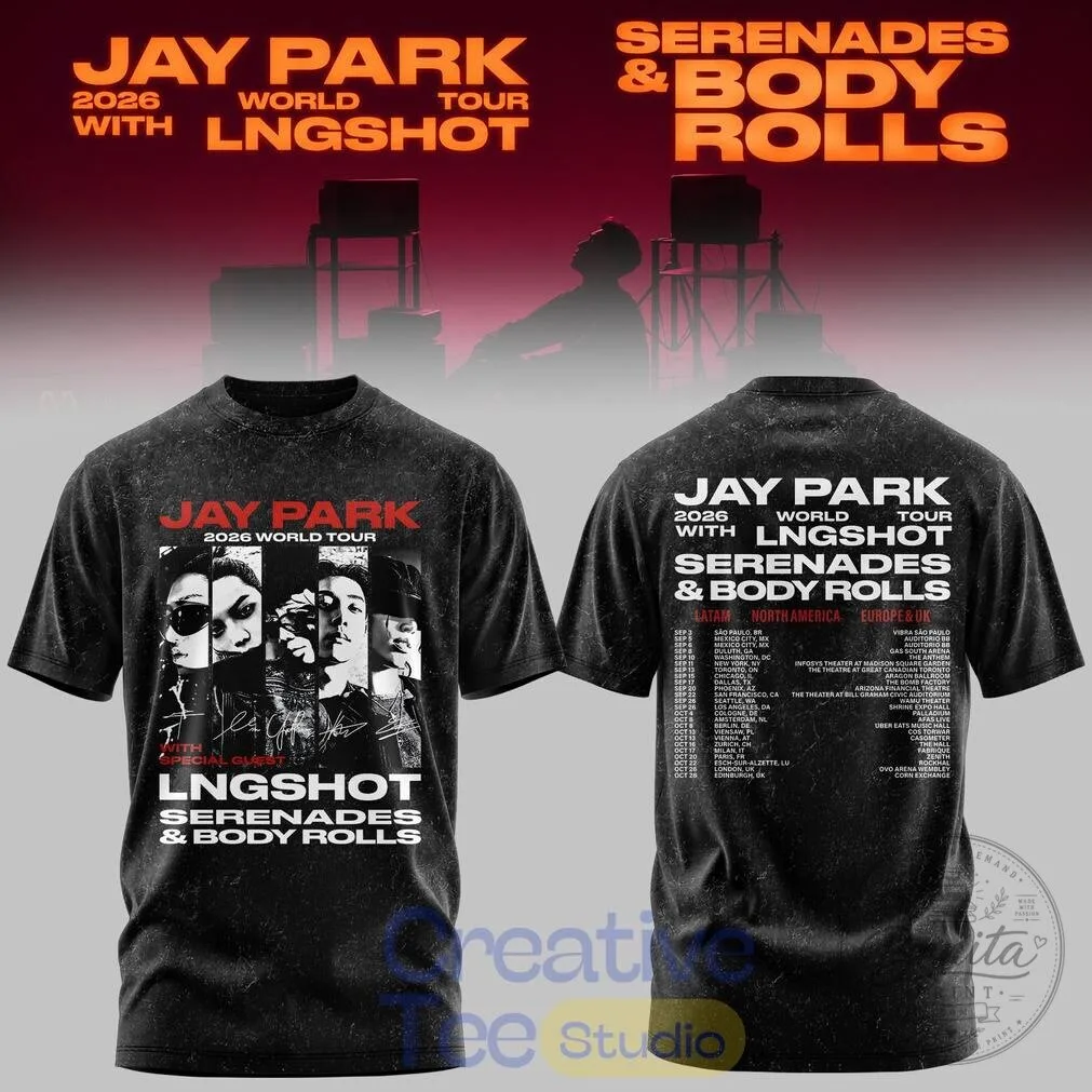 Jay Park 2026 World Tour Serenades & Body Rolls Concert Dates T-Shirt