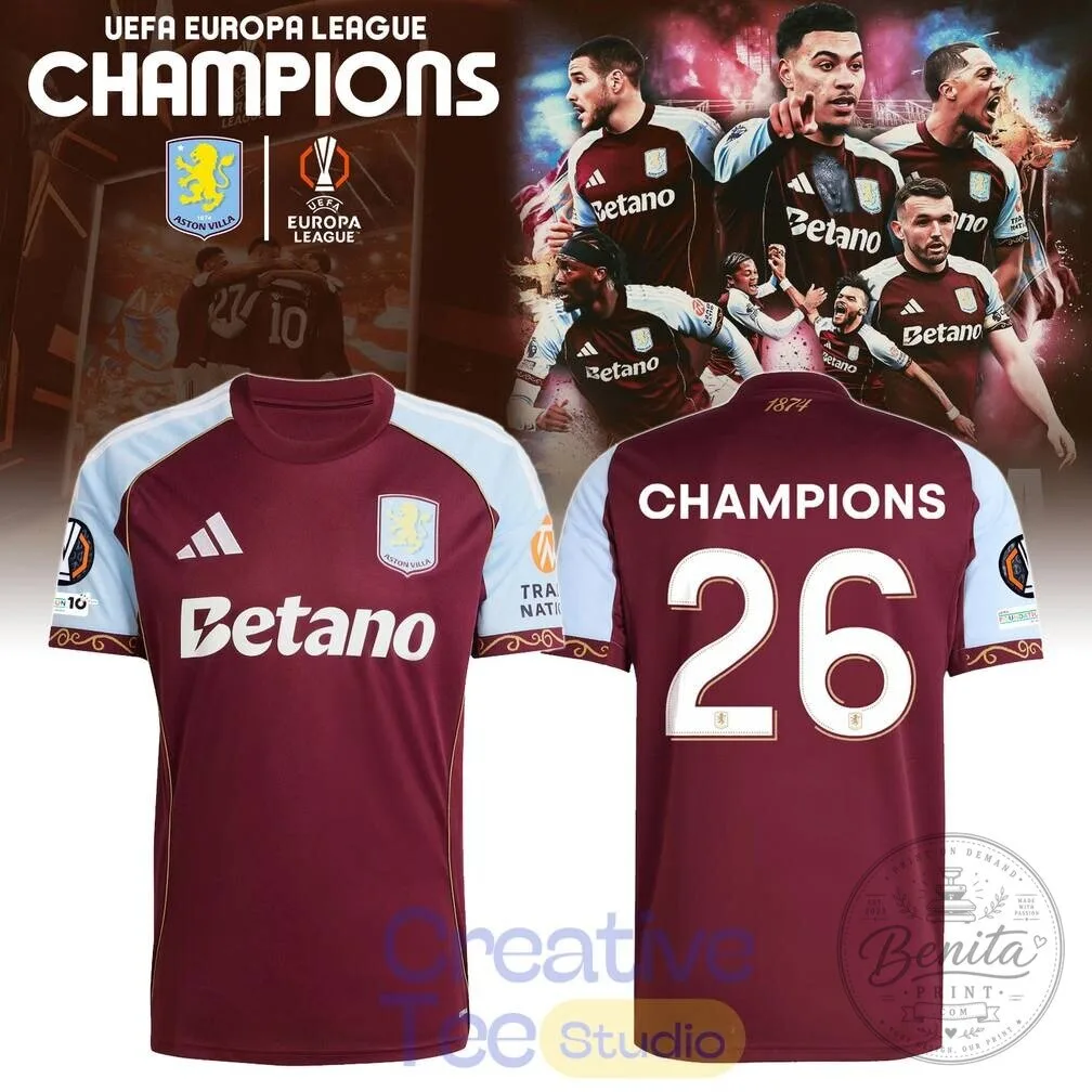 Aston Villa Europa League Champions 2026 Commemorative Soccer Jersey 6 Aston Villa Europa League Champions 2026 Commemorative Soccer Jersey