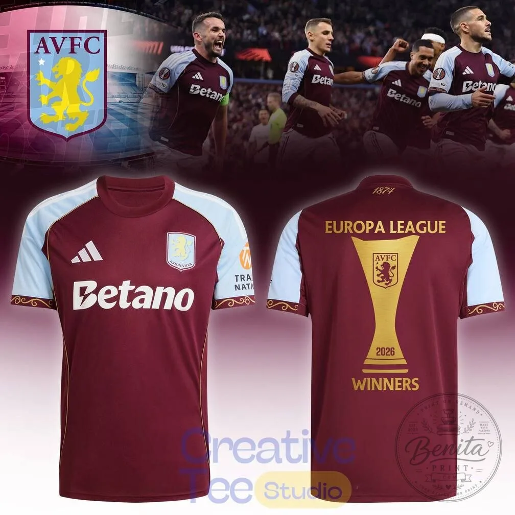 Aston Villa Europa League Champions 2026 Commemorative Soccer Jersey 7 Aston Villa Europa League Champions 2026 Commemorative Soccer Jersey