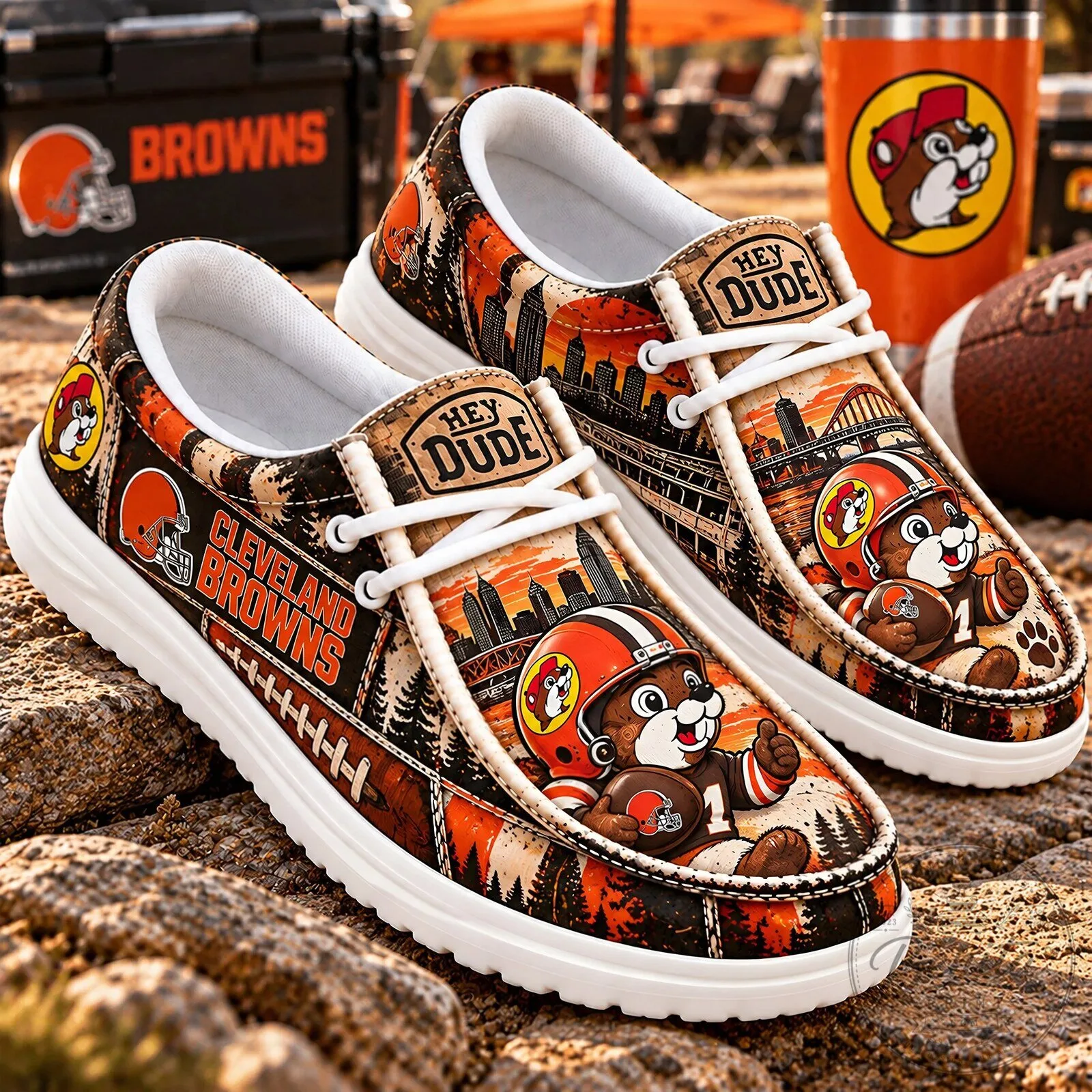 Cleveland Browns Football Team Hey Dude Style Casual Loafer Shoes 1 Cleveland Browns Football Team Hey Dude Style Casual Loafer Shoes